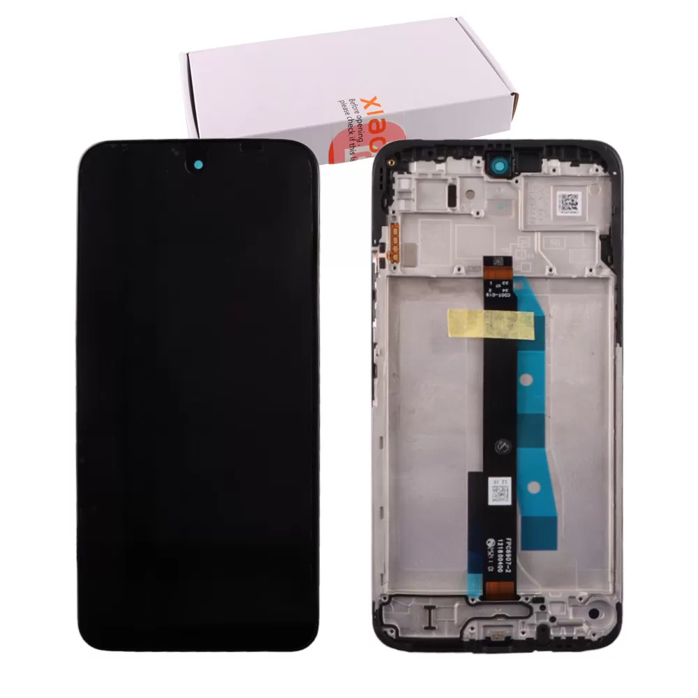 XIAOMI REDMI 15 4G/POCO M7 4G EURO VERSION ΟΘΟΝΗ IPS + TOUCH SCREEN + LENS + FRAME 560001O19AP00 BLACK ORIGINAL SERVICE PACK