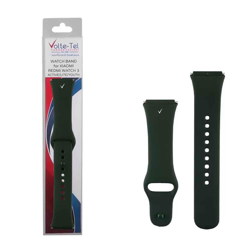 VOLTE-TEL VT128 ΛΟΥΡΑΚΙ ΡΟΛΟΓΙΟΥ ΣΙΛΙΚΟΝΗΣ XIAOMI REDMI WATCH 3 ACTIVE KHAKI