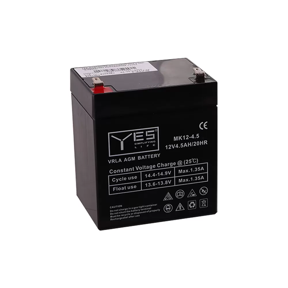 YES ΜΠΑΤΑΡΙΕΣ ΜΟΛΥΒΔΟΥ 12V 4.5Ah MK12-4.5 (89X69X100) ΑΚΡΟΔΕΚΤΗΣ T1/F1 4,75mm