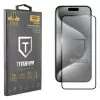 IDOL 1991 TITANIUM TEMPERED GLASS IPHONE 15 PRO MAX 6.7in 9H 0.25mm  SEMI CURVED FULL GLUE BLACK