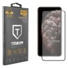 IDOL 1991 TITANIUM TEMPERED GLASS IPHONE 11 PRO MAX/XS MAX 6.5in 9H 0.25mm  SEMI CURVED FULL GLUE BLACK