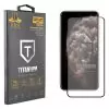 IDOL 1991 TITANIUM TEMPERED GLASS IPHONE 11 PRO MAX/XS MAX 6.5in 9H 0.25mm SEMI CURVED FULL GLUE BLACK