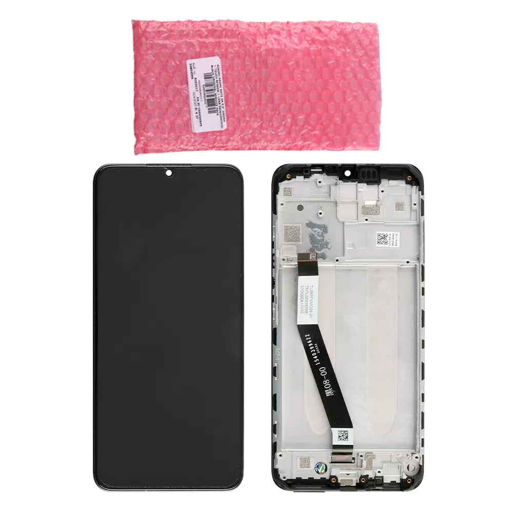 XIAOMI REDMI 9 ΟΘΟΝΗ IPS + TOUCH SCREEN + LENS + FRAME 5600050J1900 BLACK ORIGINAL SERVICE PACK