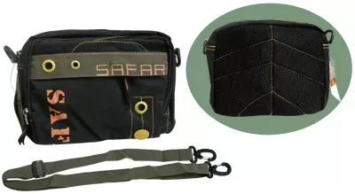 SAFARI ΤΣΑΝΤΑΚΙ ΩΜΟΥ/ΧΙΑΣΤΙ/ΧΕΙΡΟΣ ΥΦΑΣΜΑΤΙΝΟ BLACK