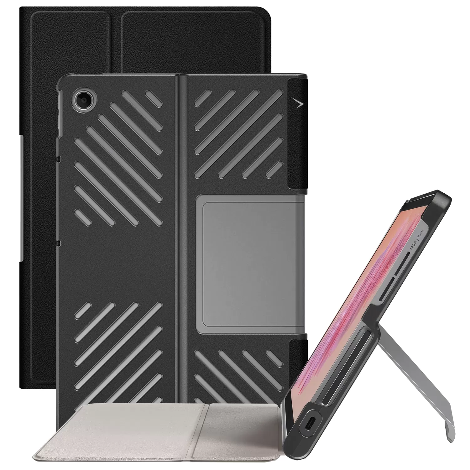 VOLTE-TEL ΘΗΚΗ LENOVO TAB PLUS 2024 TB351FU 11.5in LEATHER BOOK SLIM COVER STAND BLACK