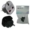 VOLTE-TEL ΑΝΤΑΠΤΟΡΑΣ ΑΓΓΛΙΚΟΣ 3 PIN FEMALE ΣΕ ΣΟΥΚΟ ΕΥΡΩΠΗΣ 2 PIN MALE (250V/10A) ΜΑΥΡΟΣ