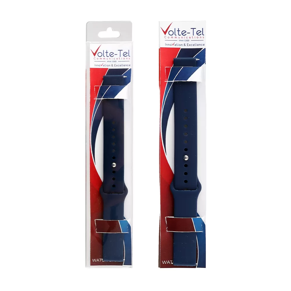 VOLTE-TEL ΛΟΥΡΑΚΙ ΡΟΛΟΓΙΟΥ ΣΙΛΙΚΟΝΗΣ UNIVERSAL 18mm BLUE