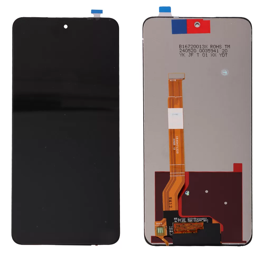REALME 12 5G/12X 5G/REALME NARZO 70X ΟΘΟΝΗ + TOUCH SCREEN + LENS BLACK REF. OR