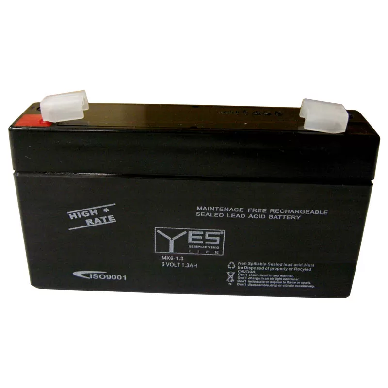YES ΜΠΑΤΑΡΙΕΣ ΜΟΛΥΒΔΟΥ 6V 1.3Ah MK6-1.3 (97x24x52) ΑΚΡΟΔΕΚΤΗΣ T1/F1 4,75mm