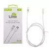 LIME USB-C TYPE C TO USB-C TYPE C LONG 4.0A ΦΟΡΤΙΣΗΣ-DATA 1m LCC01 68W WHITE