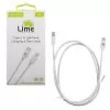 LIME LIGHTNING LONG TO USB-C TYPE C 4.0A ΦΟΡΤΙΣΗΣ-DATA 1m LCL03 30W WHITE