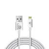 LIME LIGHTNING TO USB-A 3A ΦΟΡΤΙΣΗΣ-DATA DURABLE BRAIDED 1m LBUL01 WHITE BULK