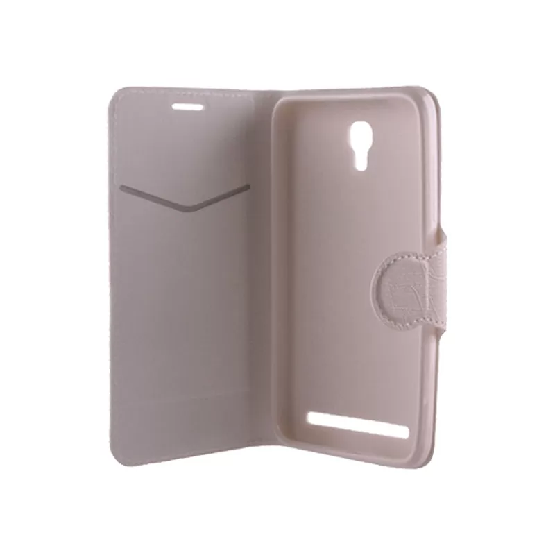 VOLTE-TEL LEATHER-TPU BOOK STAND ΘΗΚΗ ALCATEL IDOL 2 MINI 6036Y LINE WHITE - Image 3