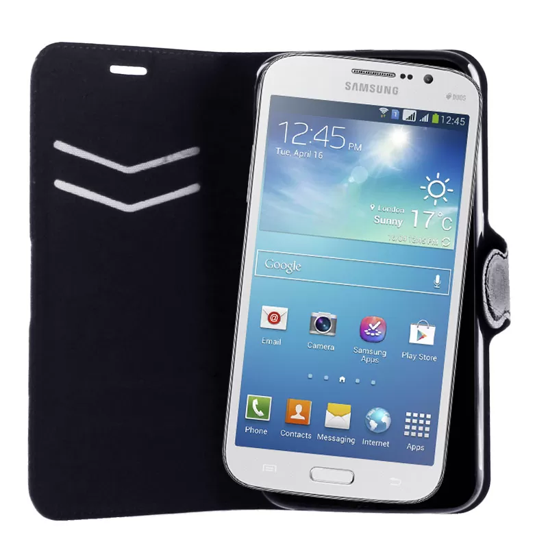 VOLTE-TEL LEATHER-TPU BOOK STAND ΘΗΚΗ SAMSUNG MEGA 2 G750F LINE BLACK - Image 2