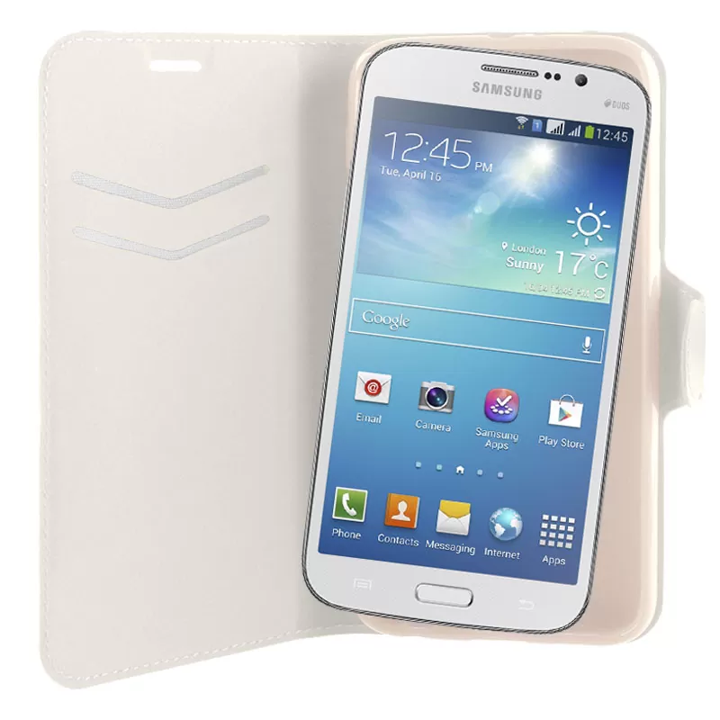 VOLTE-TEL LEATHER-TPU BOOK STAND ΘΗΚΗ SAMSUNG MEGA 2 G750F LINE WHITE - Image 2