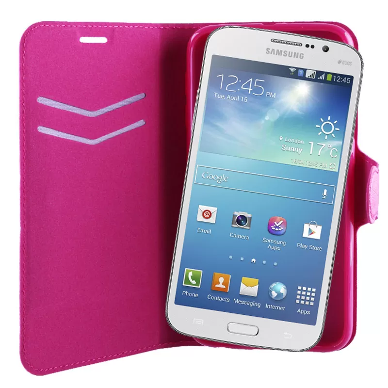 VOLTE-TEL LEATHER-TPU BOOK STAND ΘΗΚΗ SAMSUNG MEGA 2 G750F LINE PINK - Image 2