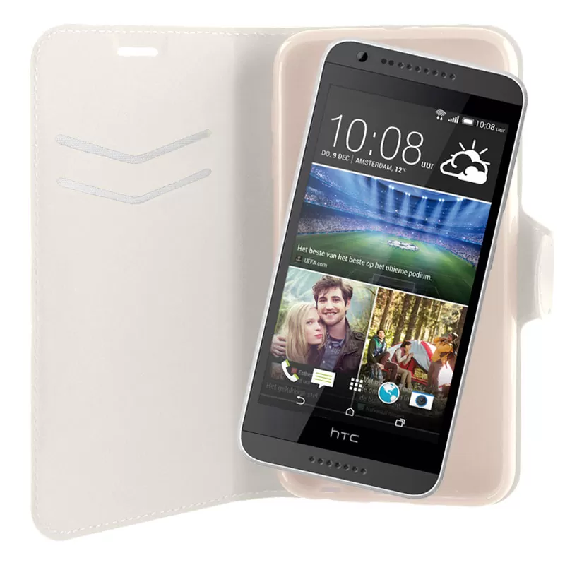 VOLTE-TEL LEATHER-TPU BOOK STAND ΘΗΚΗ HTC DESIRE 620 LINE WHITE - Image 2