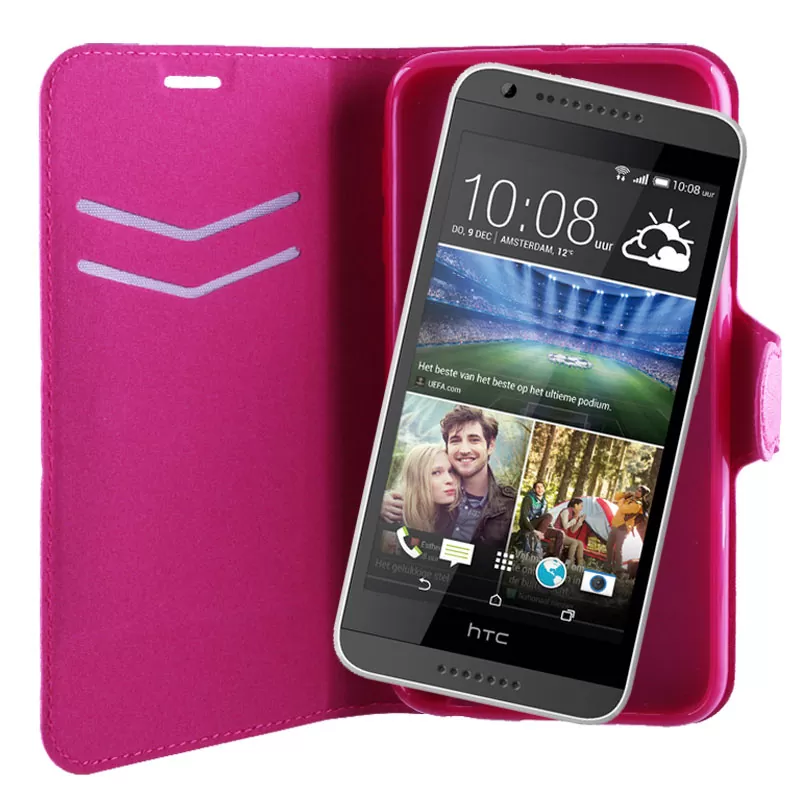 VOLTE-TEL LEATHER-TPU BOOK STAND ΘΗΚΗ HTC DESIRE 620 LINE PINK - Image 2