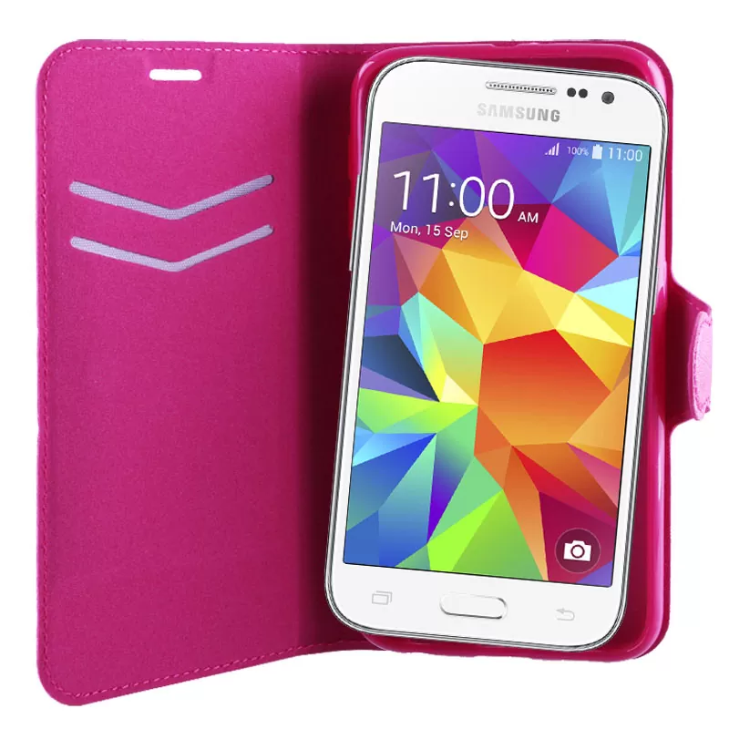 VOLTE-TEL LEATHER-TPU BOOK STAND ΘΗΚΗ SAMSUNG CORE PRIME G360F LINE PINK - Image 2