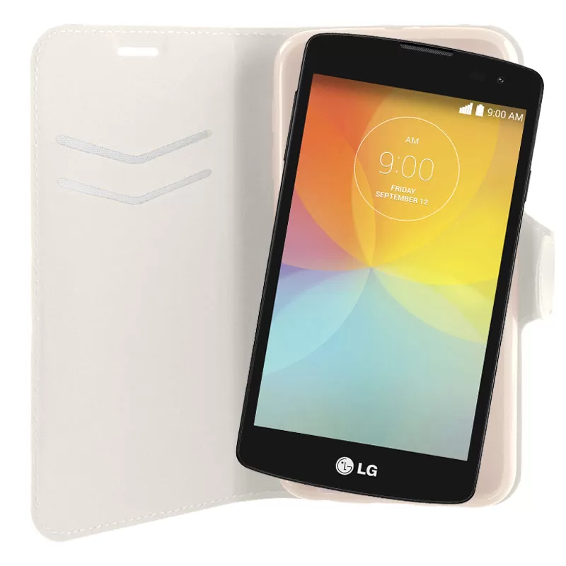 VOLTE-TEL LEATHER-TPU BOOK STAND ΘΗΚΗ LG F60 D390 LINE WHITE - Image 2