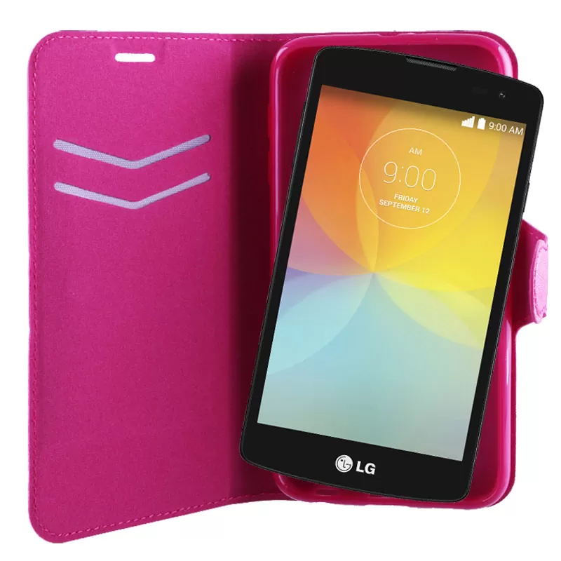 VOLTE-TEL LEATHER-TPU BOOK STAND ΘΗΚΗ LG F60 D390 LINE PINK - Image 2