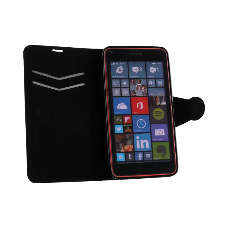 VOLTE-TEL LEATHER-TPU BOOK STAND ΘΗΚΗ MICROSOFT LUMIA 640 LINE BLACK - Image 4