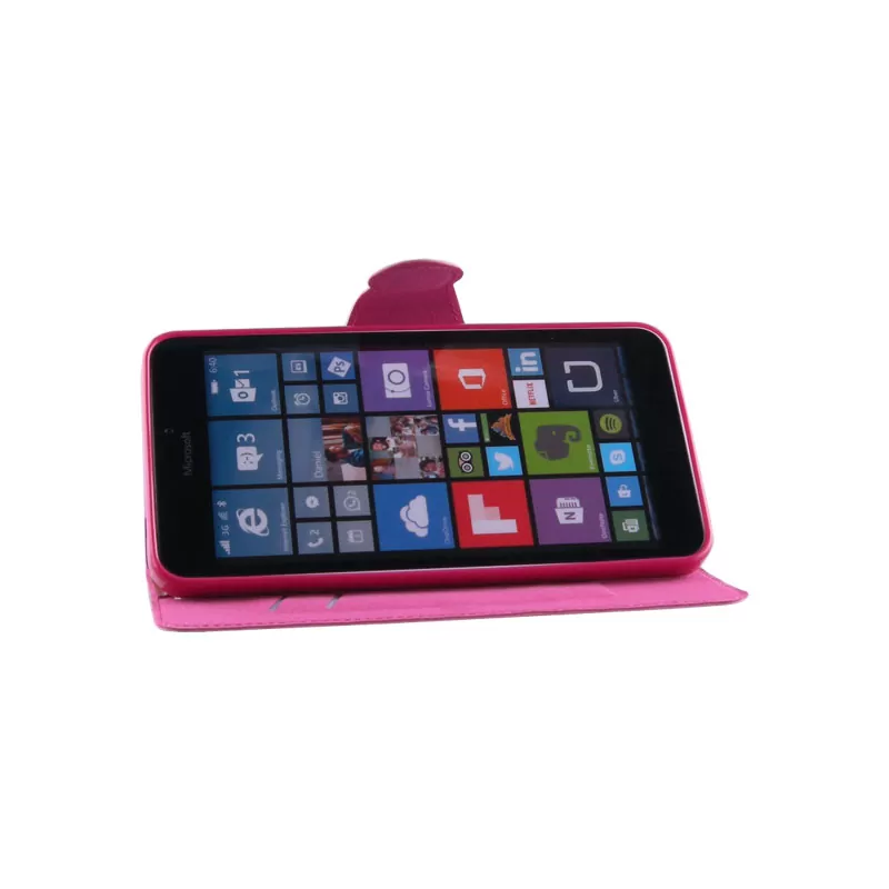 VOLTE-TEL LEATHER-TPU BOOK STAND ΘΗΚΗ MICROSOFT LUMIA 640 XL LINE PINK - Image 3