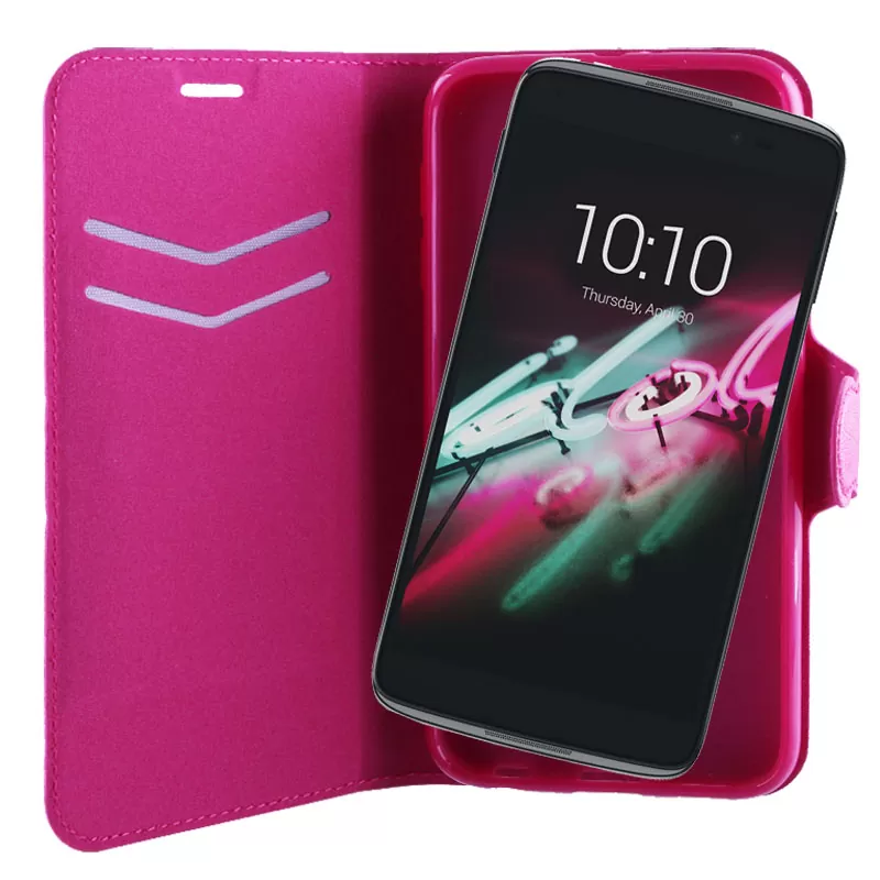 VOLTE-TEL LEATHER-TPU BOOK STAND ΘΗΚΗ ALCATEL IDOL 3 4.7in 6039X LINE PINK - Image 2