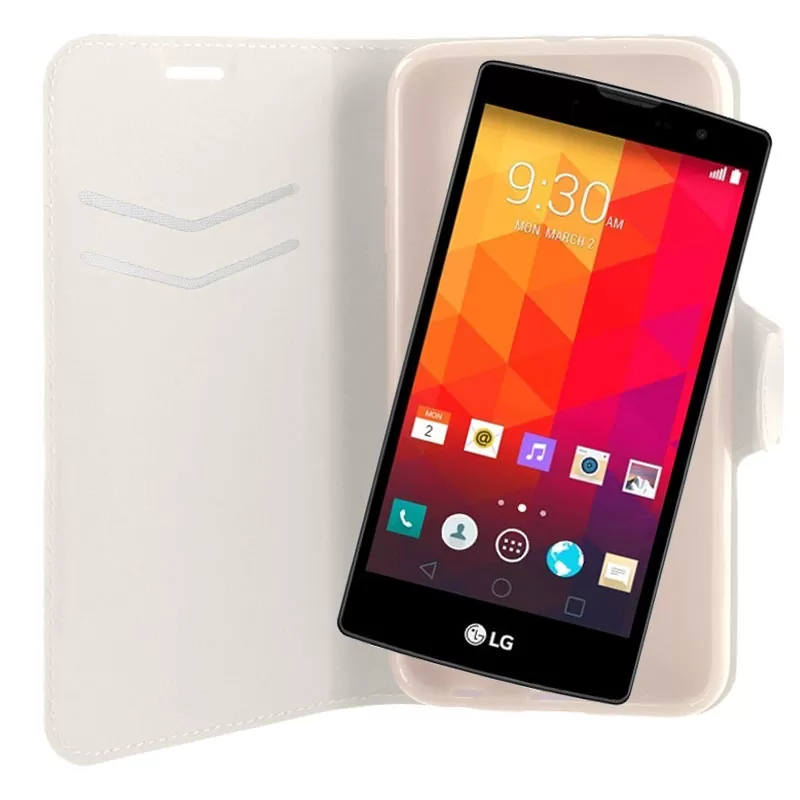 VOLTE-TEL LEATHER-TPU BOOK STAND ΘΗΚΗ LG MAGNA H500 LINE WHITE - Image 2
