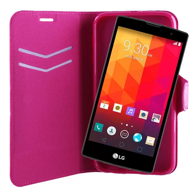 VOLTE-TEL LEATHER-TPU BOOK STAND ΘΗΚΗ LG MAGNA H500 LINE PINK - Image 2