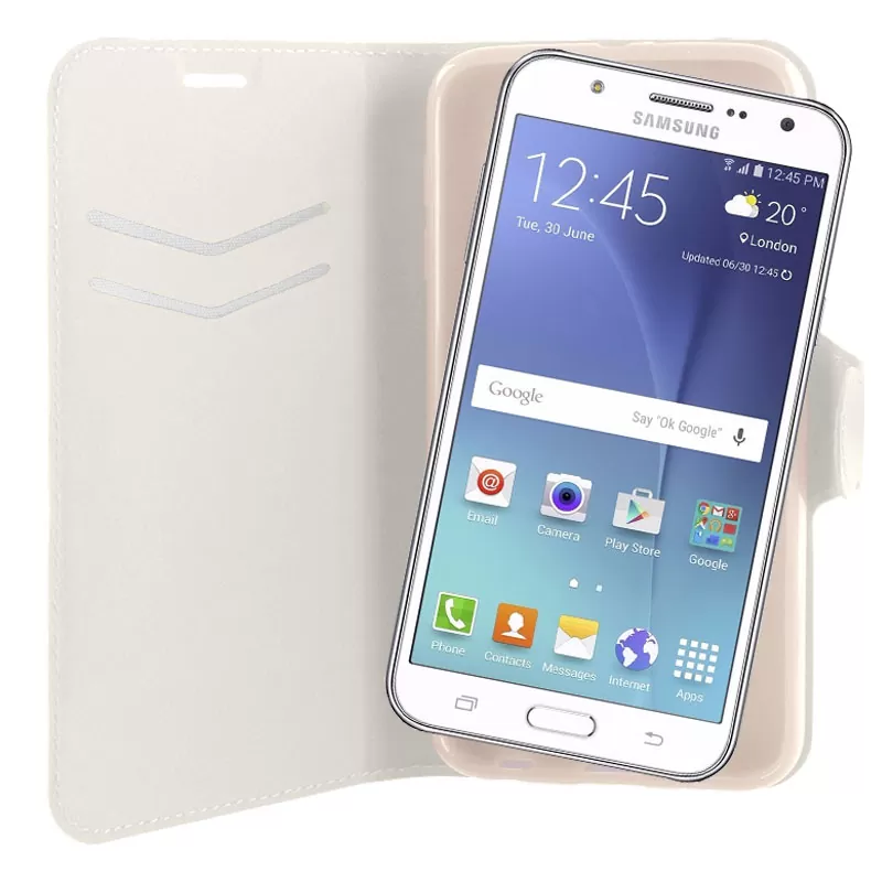 VOLTE-TEL LEATHER-TPU BOOK STAND ΘΗΚΗ SAMSUNG J7 J700 LINE WHITE - Image 2