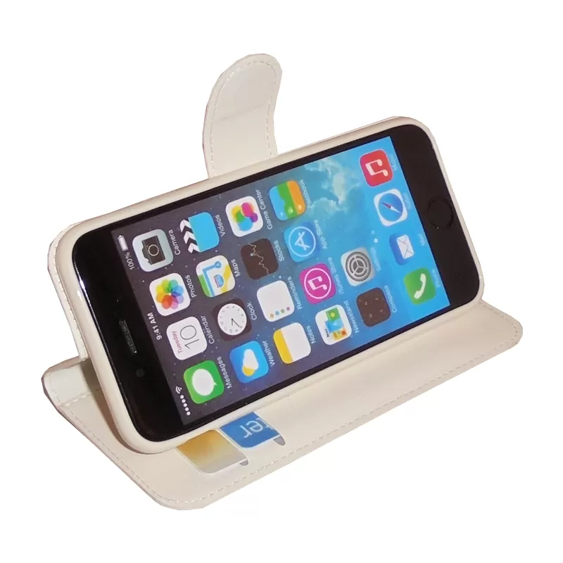 VOLTE-TEL LEATHER-TPU BOOK STAND ΘΗΚΗ IPHONE 6S/6 4.7in WHITE - Image 2