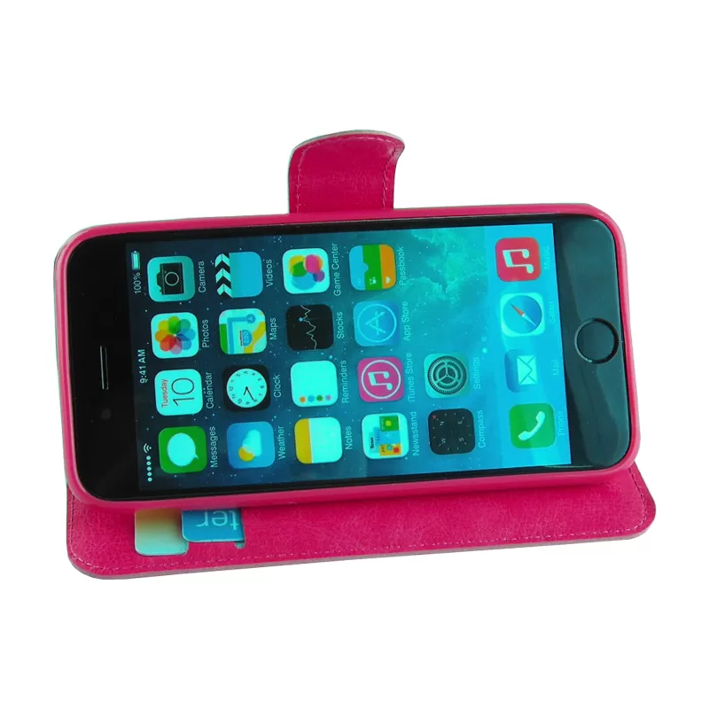 VOLTE-TEL LEATHER-TPU BOOK STAND ΘΗΚΗ IPHONE 6S/6 4.7in PINK - Image 2