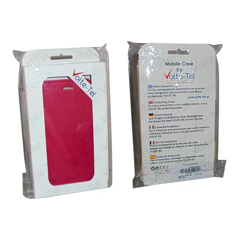 VOLTE-TEL LEATHER-TPU BOOK STAND ΘΗΚΗ IPHONE 6S/6 4.7in PINK - Image 5