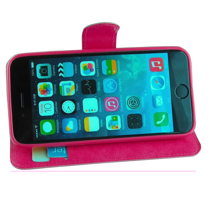 VOLTE-TEL LEATHER-TPU BOOK STAND ΘΗΚΗ IPHONE 6S PLUS/6 5.5in PINK - Image 2