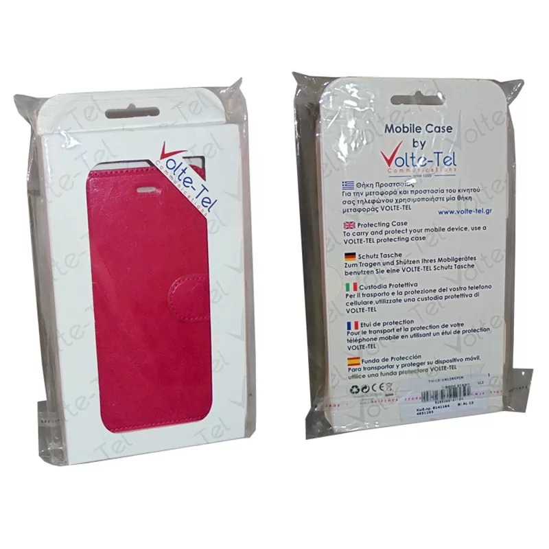 VOLTE-TEL LEATHER-TPU BOOK STAND ΘΗΚΗ IPHONE 6S PLUS/6 5.5in PINK - Image 5
