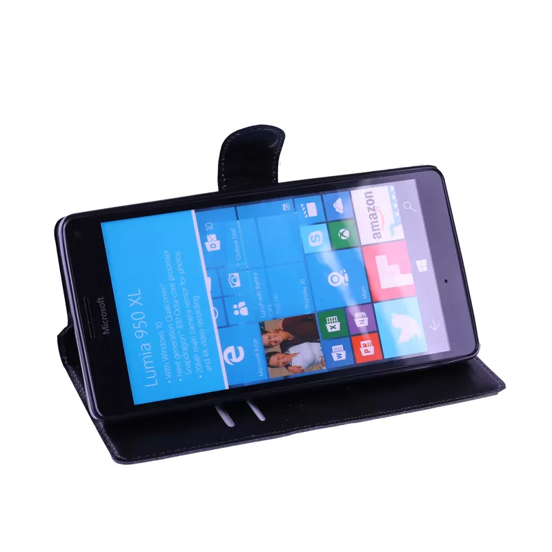 VOLTE-TEL LEATHER-TPU BOOK STAND ΘΗΚΗ MICROSOFT LUMIA 950 XL BLACK - Image 3