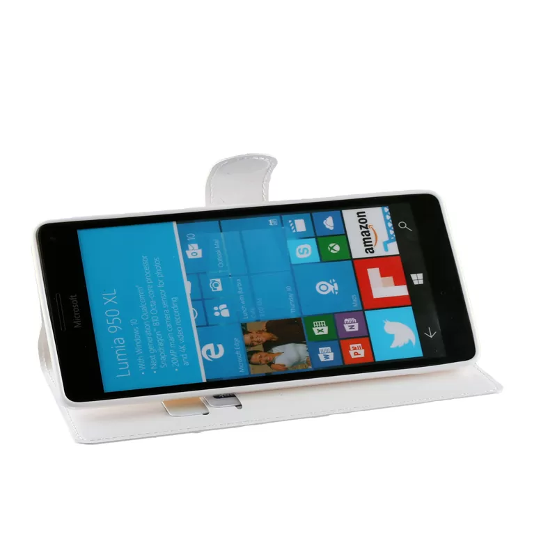 VOLTE-TEL LEATHER-TPU BOOK STAND ΘΗΚΗ MICROSOFT LUMIA 950 XL WHITE - Image 4