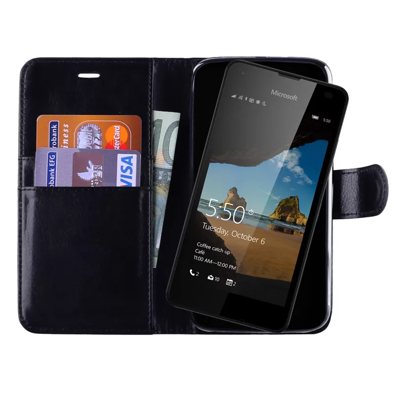 VOLTE-TEL LEATHER-TPU BOOK STAND ΘΗΚΗ MICROSOFT LUMIA 550 BLACK - Image 2