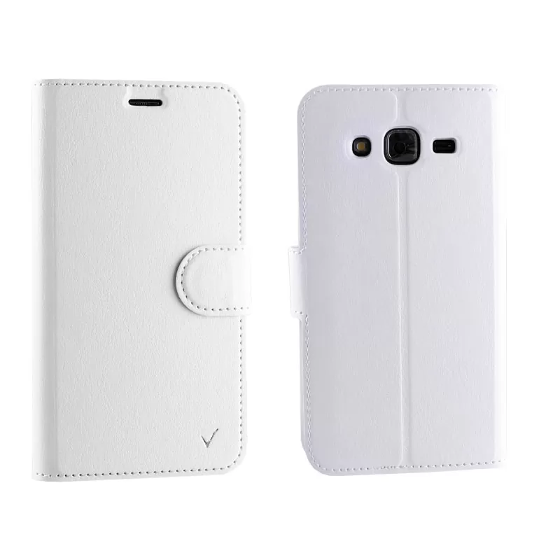VOLTE-TEL LEATHER-TPU BOOK STAND ΘΗΚΗ SAMSUNG J5 J500 WHITE - Image 4