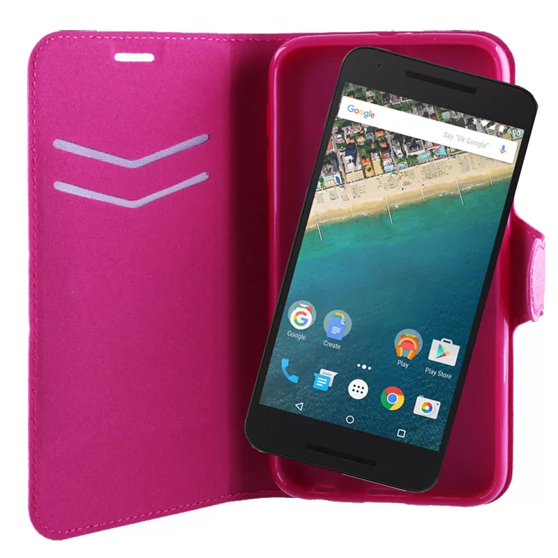 VOLTE-TEL LEATHER-TPU BOOK STAND ΘΗΚΗ LG NEXUS 5X H791 LINE PINK - Image 2