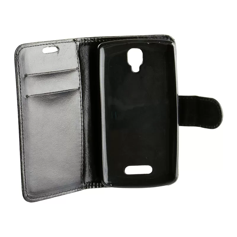 VOLTE-TEL LEATHER-TPU BOOK STAND ΘΗΚΗ LENOVO A1000 BLACK - Image 5