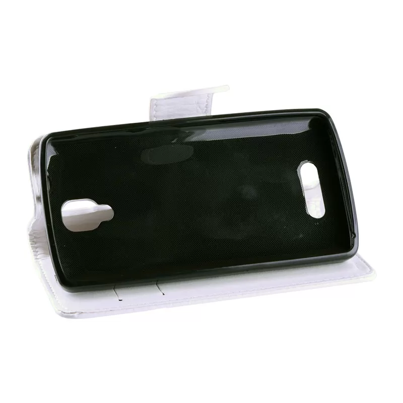 VOLTE-TEL LEATHER-TPU BOOK STAND ΘΗΚΗ LENOVO A1000 WHITE - Image 2