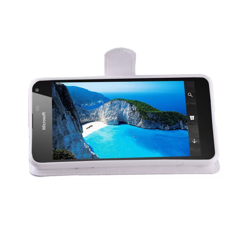VOLTE-TEL LEATHER-TPU BOOK STAND ΘΗΚΗ MICROSOFT LUMIA 650 5.0in WHITE - Image 2