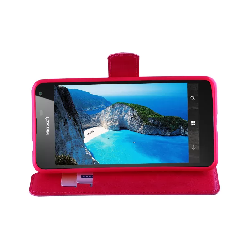 VOLTE-TEL LEATHER-TPU BOOK STAND ΘΗΚΗ MICROSOFT LUMIA 650 5.0in PINK - Image 2
