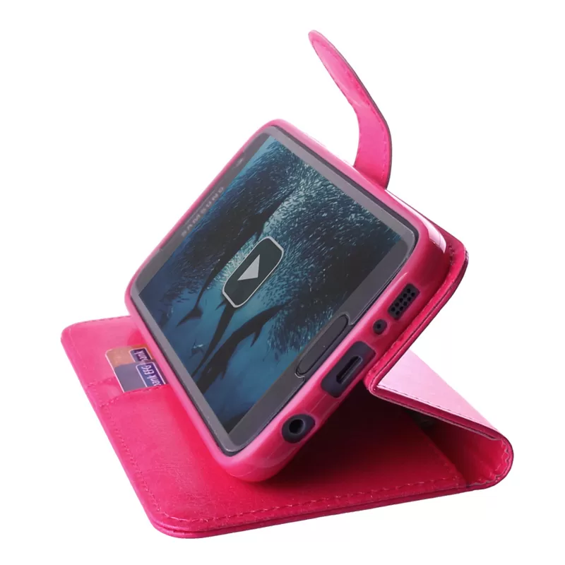 VOLTE-TEL LEATHER-TPU BOOK STAND ΘΗΚΗ SAMSUNG S7 G930 5.1inPINK - Image 4
