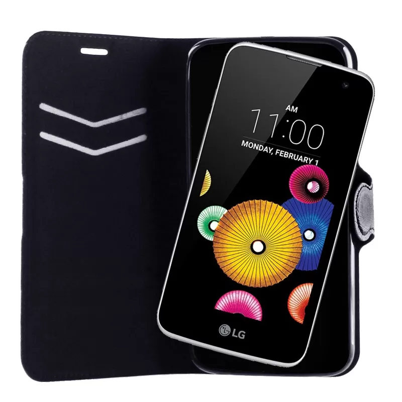 VOLTE-TEL LEATHER-TPU BOOK STAND ΘΗΚΗ LG K4 K120 LINE BLACK - Image 2