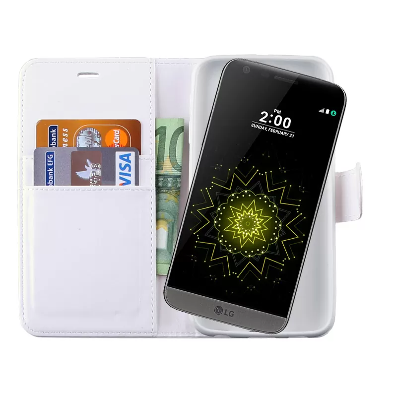 VOLTE-TEL LEATHER-TPU BOOK STAND ΘΗΚΗ LG G5 H850 WHITE - Image 2
