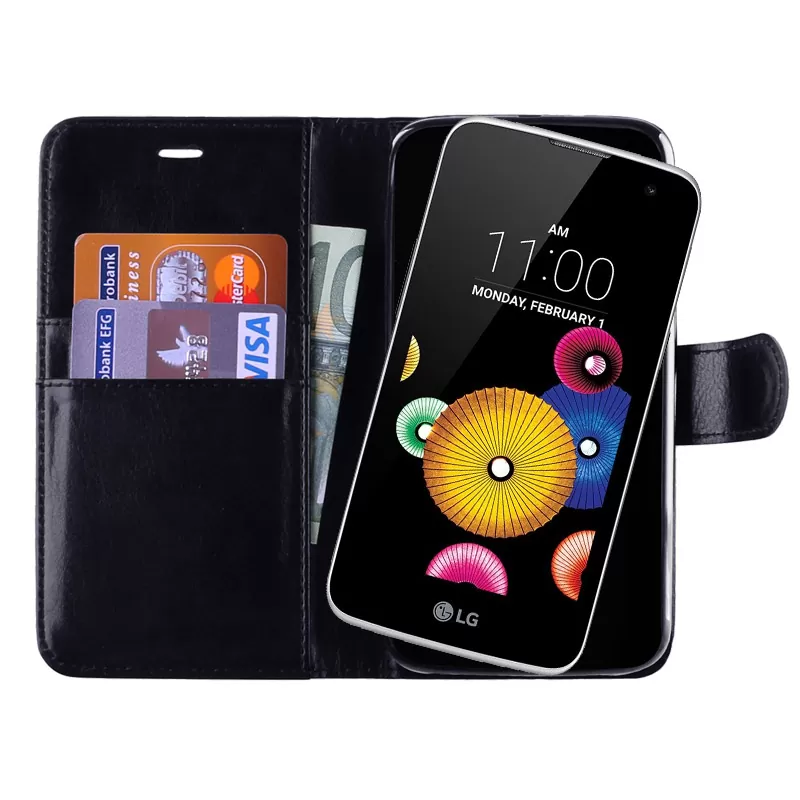 VOLTE-TEL LEATHER-TPU BOOK STAND ΘΗΚΗ LG K4 K120 BLACK - Image 2