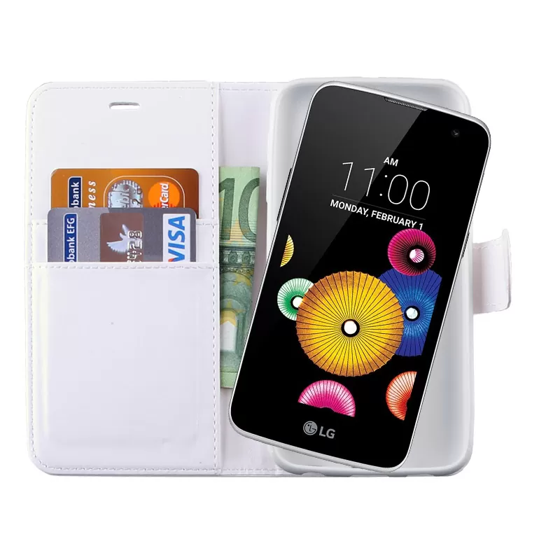 VOLTE-TEL LEATHER-TPU BOOK STAND ΘΗΚΗ LG K4 K120 WHITE - Image 2